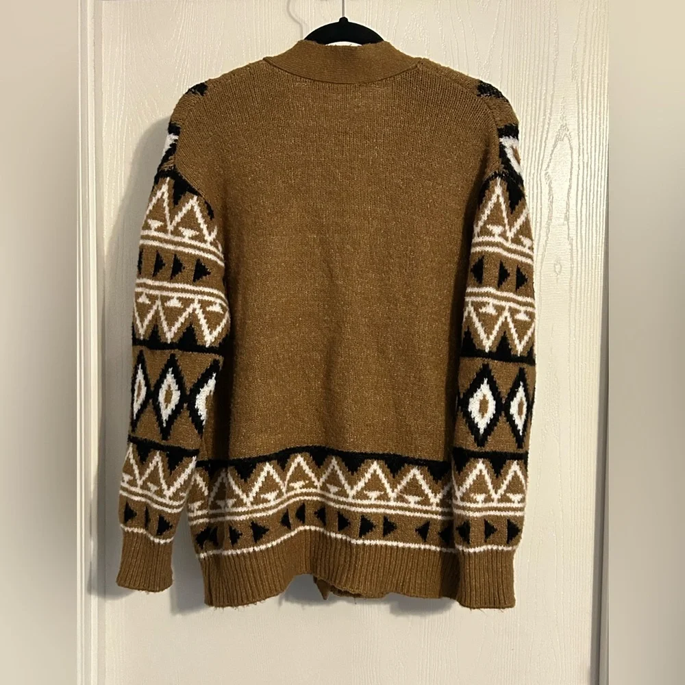 Black Tape | Aztec Cozy Brown Sweater | Size XL